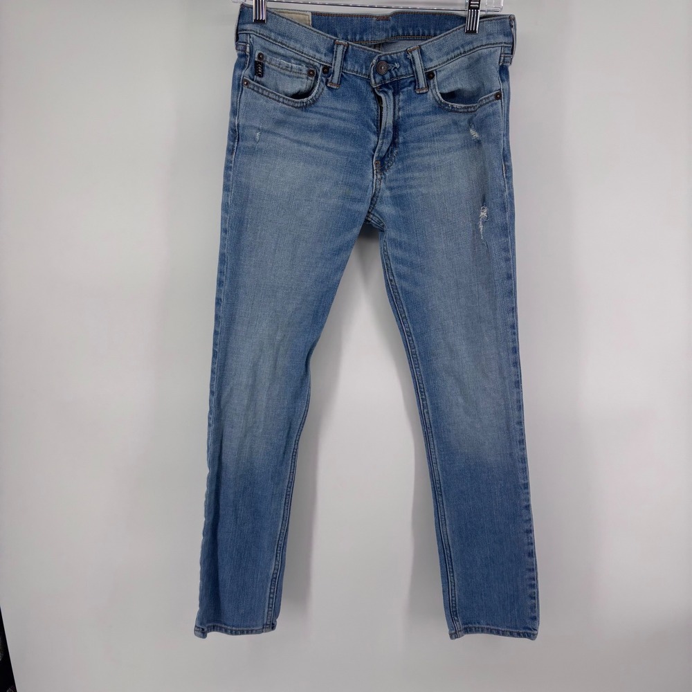 Abercrombie Kids 16‎ Slim Straight Leg Jeans Light Wash Denim Pants